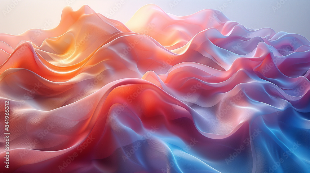abstract background with soft pastel tones with gentle waves and smooth lines, conveying calm and healthcare