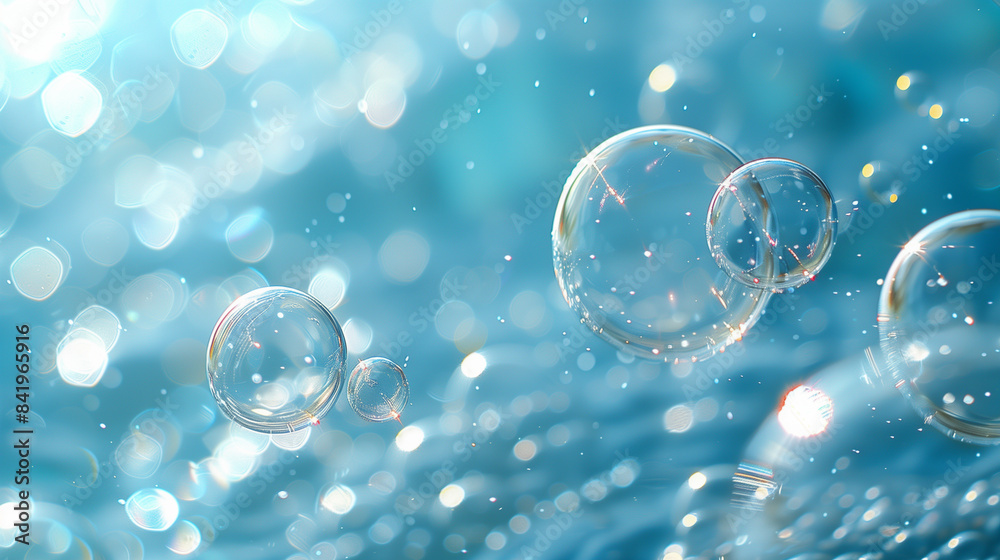 background with bubbles on blue background with bubbles on blue