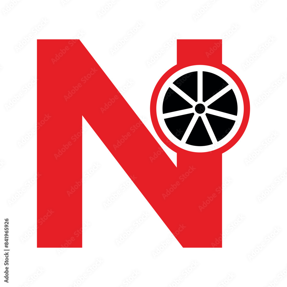 Sport car Logo combine with letter N vector template Sport car Logo combine with letter N vector template