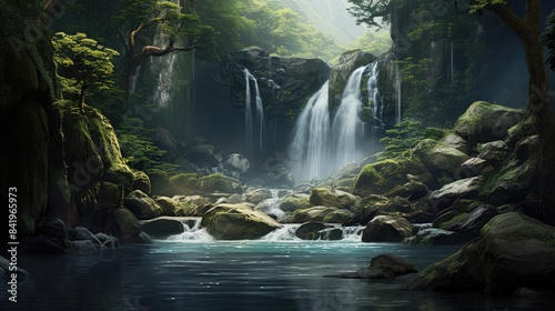 waterfall in the jungle © Wallpaper