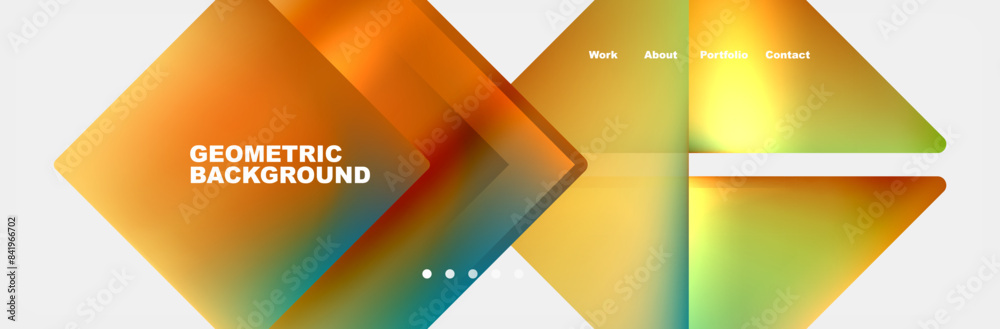 Colorful fluid gradient triangles and squares web site template. Vector Illustration For Wallpaper, Banner, Background, Card, Book Illustration, landing page Colorful fluid gradient triangles and squares web site template. Vector Illustration For Wallpaper, Banner, Background, Card, Book Illustration, landing page