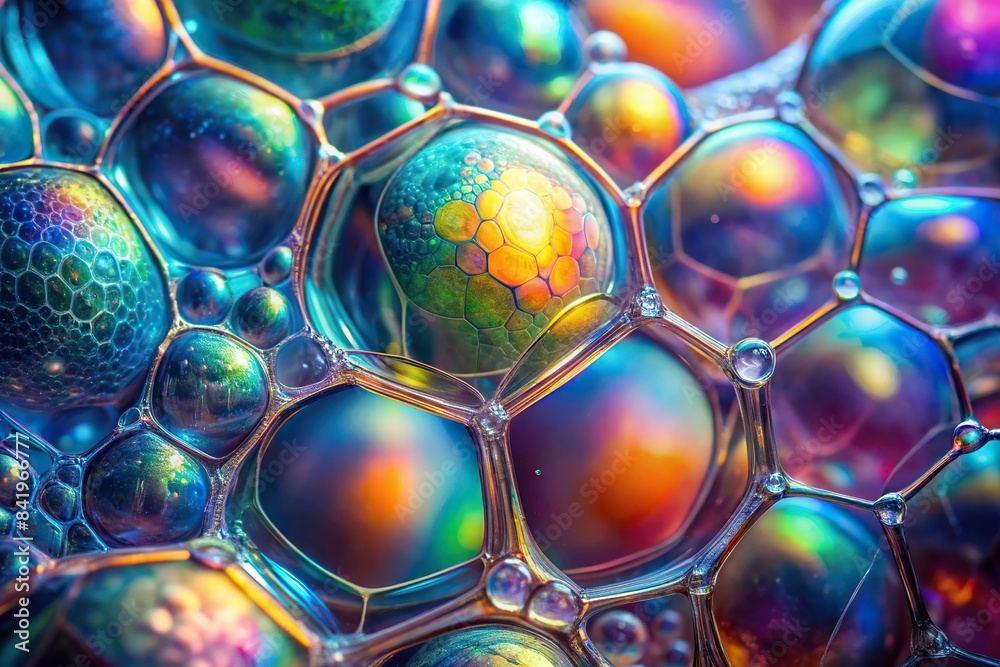 A vibrant, abstract image depicting a thin, translucent membrane