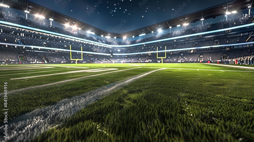 Stadium at Night with Bright Lights - Generative AI Stadium at Night with Bright Lights - Generative AI