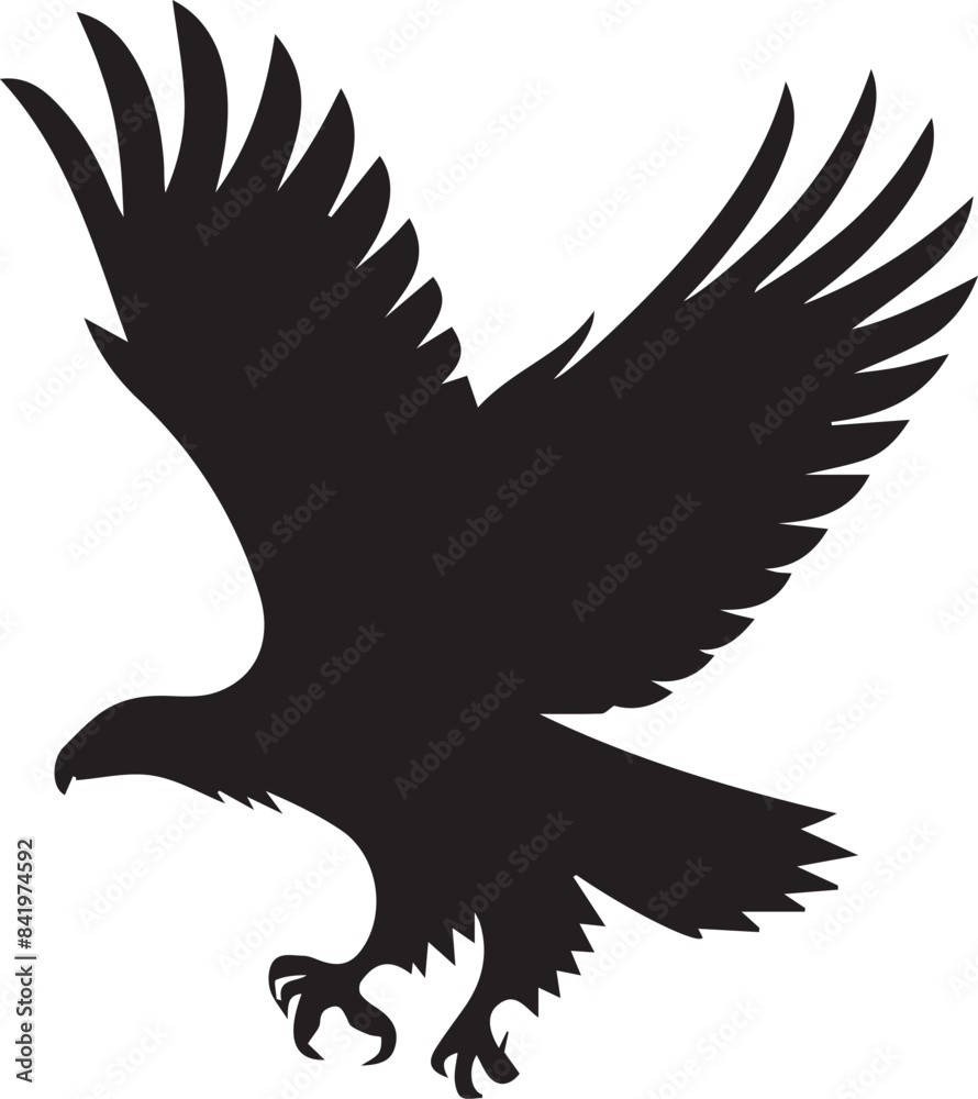 Fototapeta premium Eagle Simple Silhouette Vector illustration