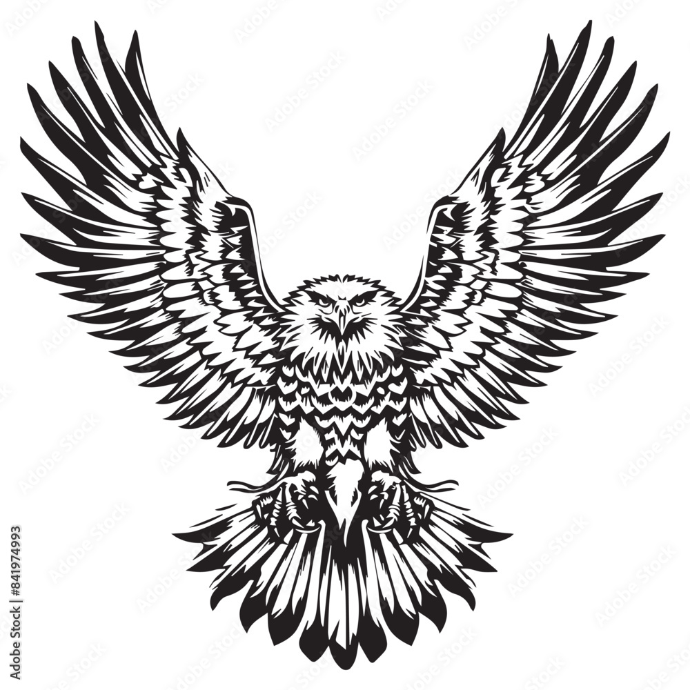 Obraz premium Eagle Simple Silhouette Vector illustration