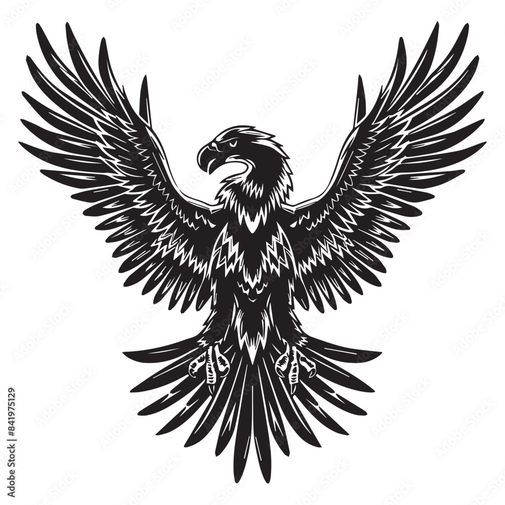 Obraz premium Eagle Simple Silhouette Vector illustration