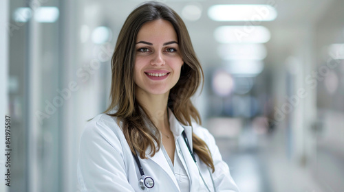 Medical Professional, Female Doctor in Modern Hospital