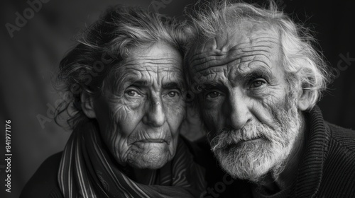 Black and white AI generated portraits