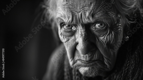 Black and white AI generated portraits