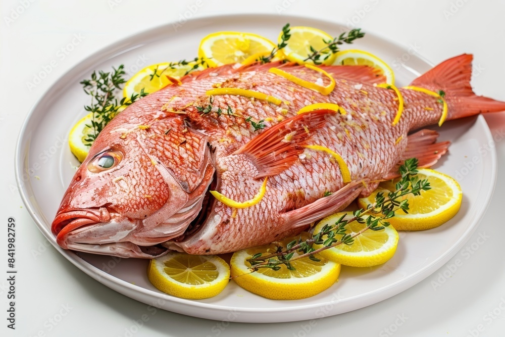 Whole Red Snapper with Vibrant Lemon Zest Whole Red Snapper with Vibrant Lemon Zest
