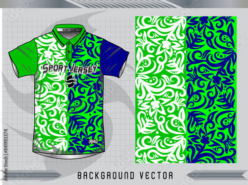 Background vector, jersey sport shirt template design for soccer Sport, basket ball, running uniform in front view, Shirt mockup Vector, design very simple and easy to custom