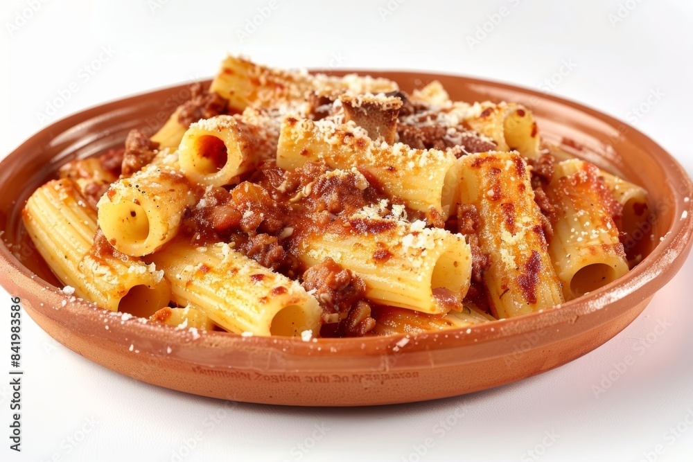 Savory Baked Rigatoni with Lamb Ragù and Mozzarella Crust Savory Baked Rigatoni with Lamb Ragù and Mozzarella Crust