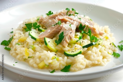 Irresistible Baked Risotto with Tuna and Zucchini Medley