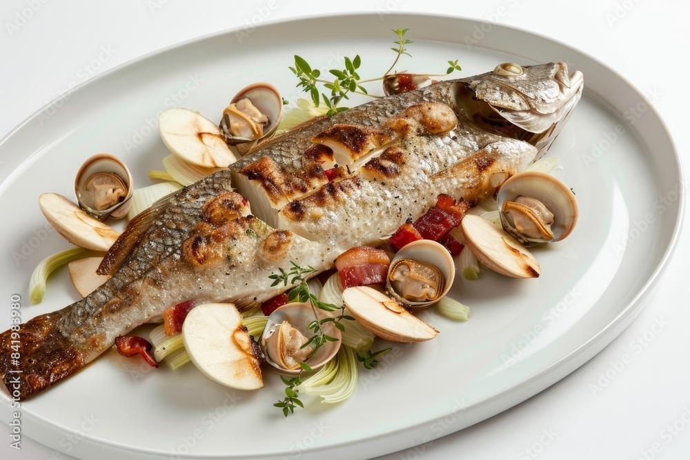 Scrumptious Baked Whole Bass with Apple Fennel: A Visual and Tasty Treat Scrumptious Baked Whole Bass with Apple Fennel: A Visual and Tasty Treat