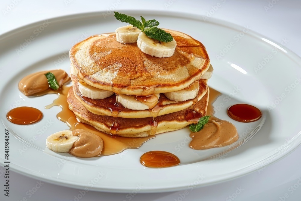 Decadent Banana Pancake Sandwich with Creamy Maple Syrup Decadent Banana Pancake Sandwich with Creamy Maple Syrup
