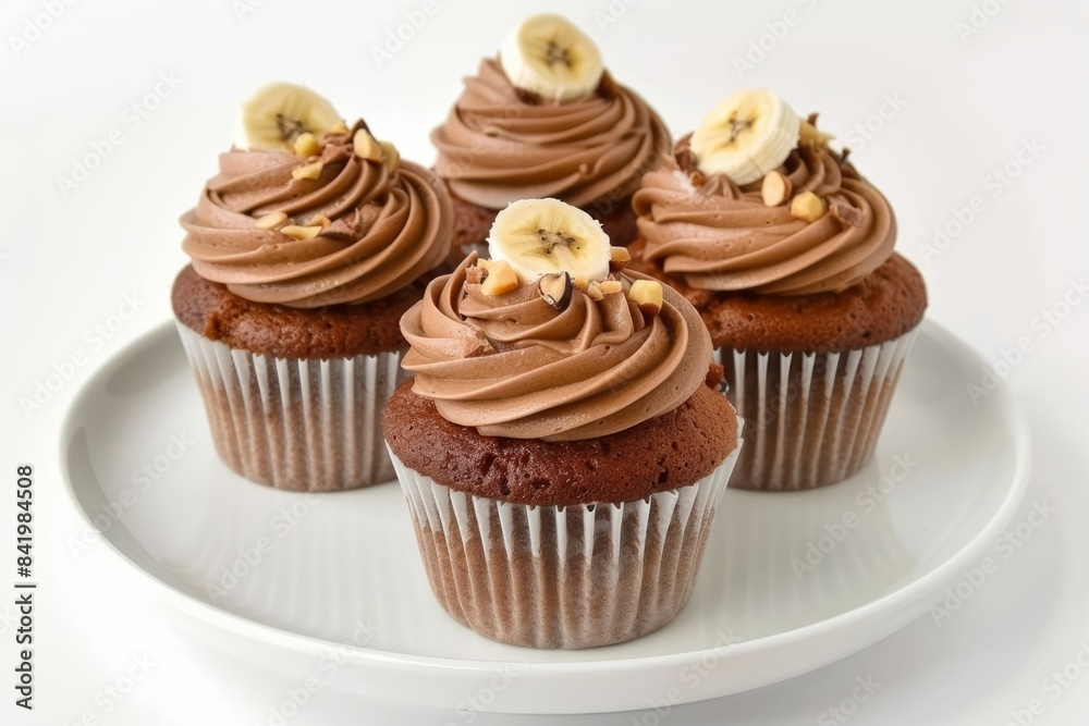 Delicious Banana Nutella Cupcakes with Nutella Frosting and Praline Delicious Banana Nutella Cupcakes with Nutella Frosting and Praline