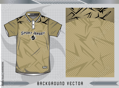 Background vector, jersey sport shirt template design for soccer Sport, basket ball, running uniform in front view, Shirt mockup Vector, design very simple and easy to custom