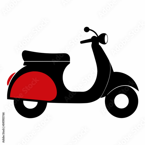 Retro scooter vector illustration an white background