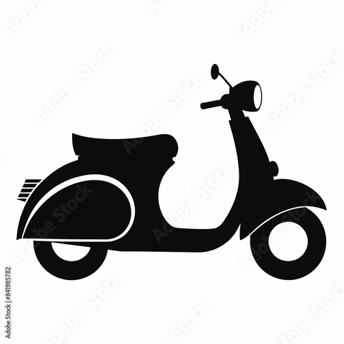 Retro scooter vector illustration an white background