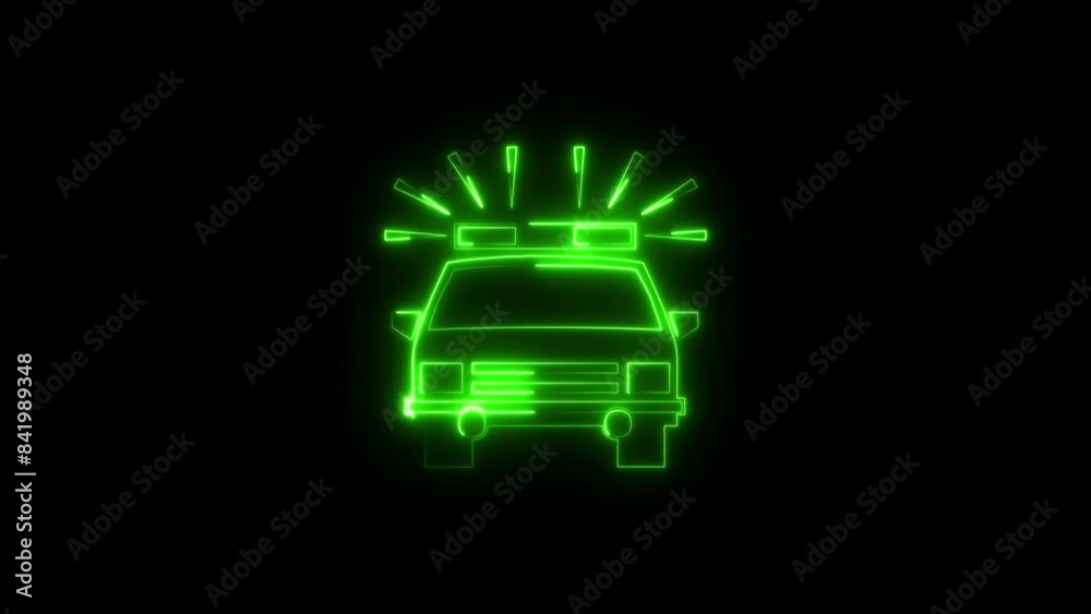 neon light car black background animation neon light car black background animation