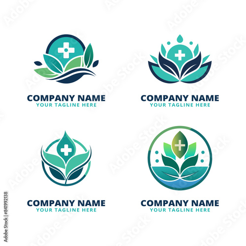 set of med spa logo design