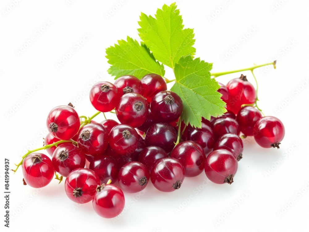 Bunch of red currants on a white background. Bunch of red currants on a white background.
