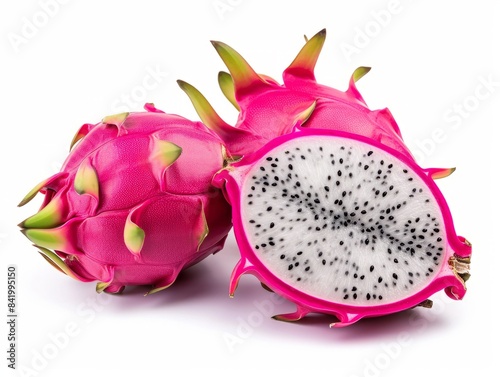 A vibrant dragon fruit isol...