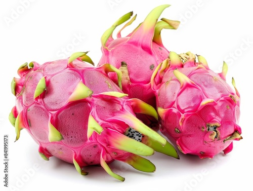A vibrant dragon fruit isol...