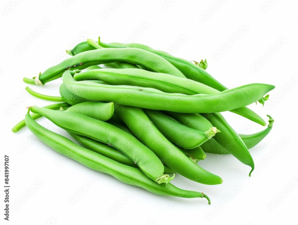 A bunch of crisp, vibrant green beans, perfect for healthy eating. A bunch of crisp, vibrant green beans, perfect for healthy eating.