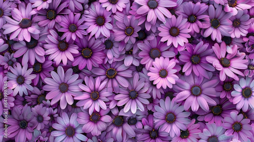 Purple Cape daisies Osteospermum ecklonis as a beautiful floral backdrop Purple Cape daisies Osteospermum ecklonis as a beautiful floral backdrop