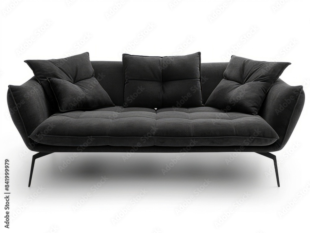 Modern textile sofa on isolated white background. Modern textile sofa on isolated white background.