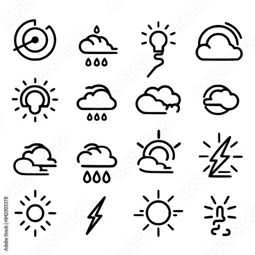 Rain icon, storm icon, weather icon, climate icon, meteorology icon, wind icon, snow icon, moon icon, thunderstorm icon, temperature icon, sun icon, cloud icon, nature icon, sky icon, winter icon, clo