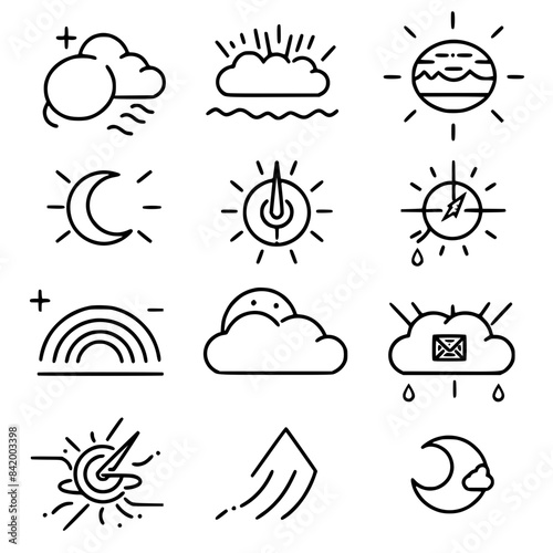 Rain icon, storm icon, weather icon, climate icon, meteorology icon, wind icon, snow icon, moon icon, thunderstorm icon, temperature icon, sun icon, cloud icon, nature icon, sky icon, winter icon, clo