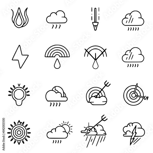 Rain icon, storm icon, weather icon, climate icon, meteorology icon, wind icon, snow icon, moon icon, thunderstorm icon, temperature icon, sun icon, cloud icon, nature icon, sky icon, winter icon, clo