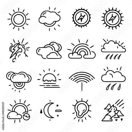 Rain icon, storm icon, weather icon, climate icon, meteorology icon, wind icon, snow icon, moon icon, thunderstorm icon, temperature icon, sun icon, cloud icon, nature icon, sky icon, winter icon, clo