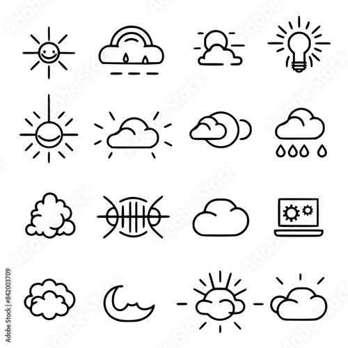 Rain icon, storm icon, weather icon, climate icon, meteorology icon, wind icon, snow icon, moon icon, thunderstorm icon, temperature icon, sun icon, cloud icon, nature icon, sky icon, winter icon, clo