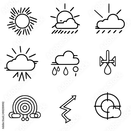 Rain icon, storm icon, weather icon, climate icon, meteorology icon, wind icon, snow icon, moon icon, thunderstorm icon, temperature icon, sun icon, cloud icon, nature icon, sky icon, winter icon, clo