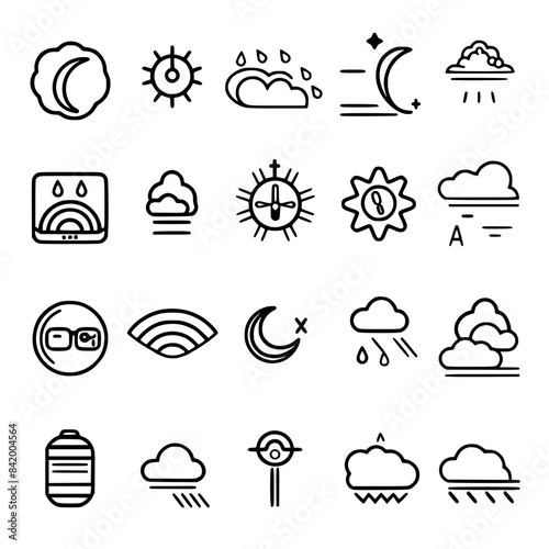 Rain icon, storm icon, weather icon, climate icon, meteorology icon, wind icon, snow icon, moon icon, thunderstorm icon, temperature icon, sun icon, cloud icon, nature icon, sky icon, winter icon, clo