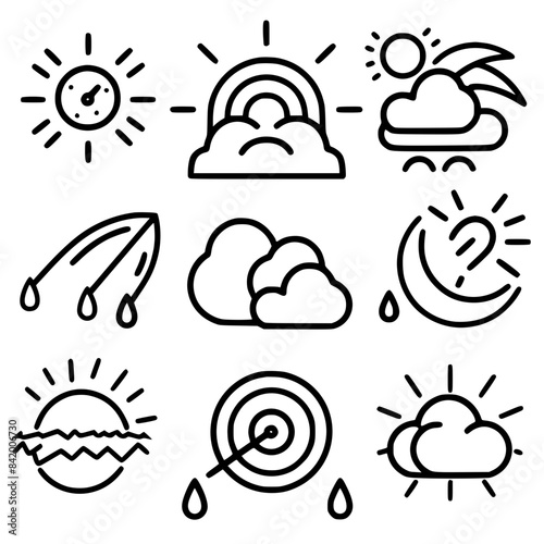 Rain icon, storm icon, weather icon, climate icon, meteorology icon, wind icon, snow icon, moon icon, thunderstorm icon, temperature icon, sun icon, cloud icon, nature icon, sky icon, winter icon, clo