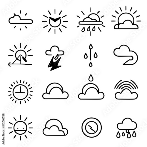 Rain icon, storm icon, weather icon, climate icon, meteorology icon, wind icon, snow icon, moon icon, thunderstorm icon, temperature icon, sun icon, cloud icon, nature icon, sky icon, winter icon, clo
