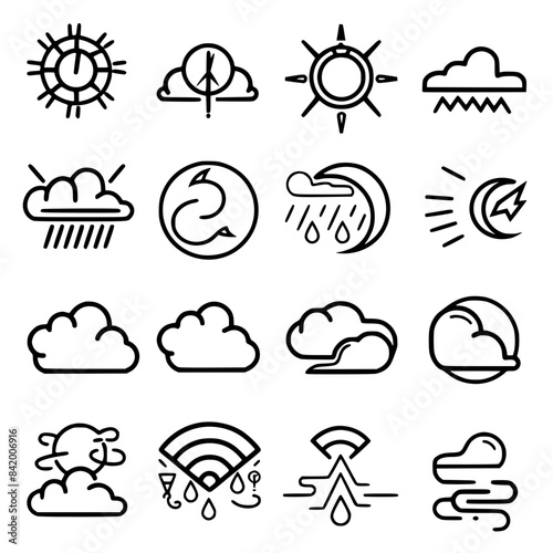 Rain icon, storm icon, weather icon, climate icon, meteorology icon, wind icon, snow icon, moon icon, thunderstorm icon, temperature icon, sun icon, cloud icon, nature icon, sky icon, winter icon, clo