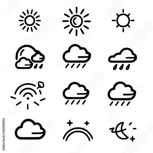 Rain icon, storm icon, weather icon, climate icon, meteorology icon, wind icon, snow icon, moon icon, thunderstorm icon, temperature icon, sun icon, cloud icon, nature icon, sky icon, winter icon, clo