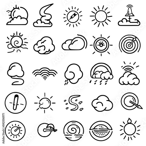 Rain icon, storm icon, weather icon, climate icon, meteorology icon, wind icon, snow icon, moon icon, thunderstorm icon, temperature icon, sun icon, cloud icon, nature icon, sky icon, winter icon, clo