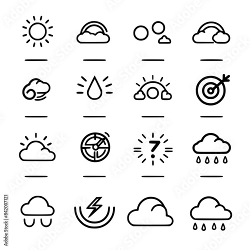 Rain icon, storm icon, weather icon, climate icon, meteorology icon, wind icon, snow icon, moon icon, thunderstorm icon, temperature icon, sun icon, cloud icon, nature icon, sky icon, winter icon, clo