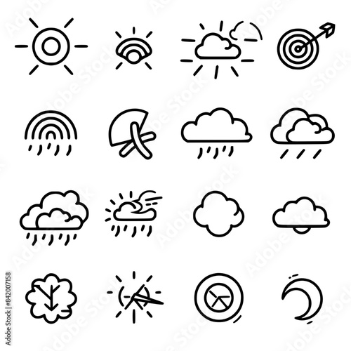 Rain icon, storm icon, weather icon, climate icon, meteorology icon, wind icon, snow icon, moon icon, thunderstorm icon, temperature icon, sun icon, cloud icon, nature icon, sky icon, winter icon, clo