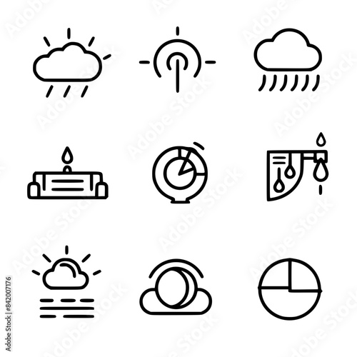 Rain icon, storm icon, weather icon, climate icon, meteorology icon, wind icon, snow icon, moon icon, thunderstorm icon, temperature icon, sun icon, cloud icon, nature icon, sky icon, winter icon, clo