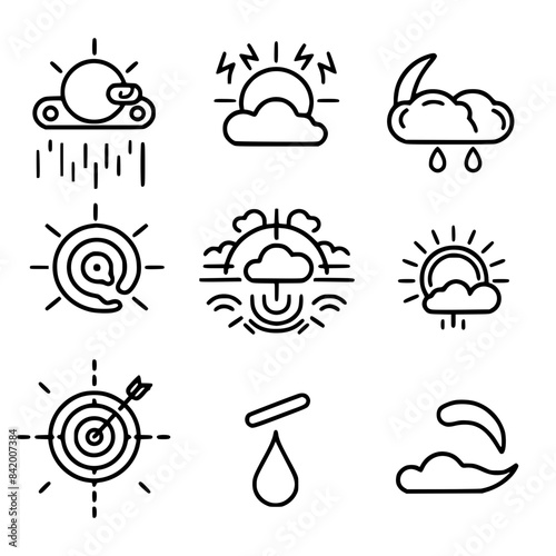 Rain icon, storm icon, weather icon, climate icon, meteorology icon, wind icon, snow icon, moon icon, thunderstorm icon, temperature icon, sun icon, cloud icon, nature icon, sky icon, winter icon, clo