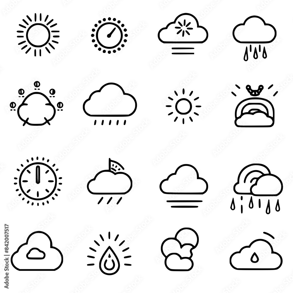 Rain icon, storm icon, weather icon, climate icon, meteorology icon, wind icon, snow icon, moon icon, thunderstorm icon, temperature icon, sun icon, cloud icon, nature icon, sky icon, winter icon, clo