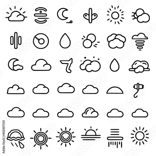 Rain icon, storm icon, weather icon, climate icon, meteorology icon, wind icon, snow icon, moon icon, thunderstorm icon, temperature icon, sun icon, cloud icon, nature icon, sky icon, winter icon, clo