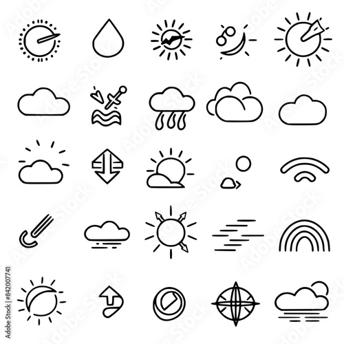 Rain icon, storm icon, weather icon, climate icon, meteorology icon, wind icon, snow icon, moon icon, thunderstorm icon, temperature icon, sun icon, cloud icon, nature icon, sky icon, winter icon, clo